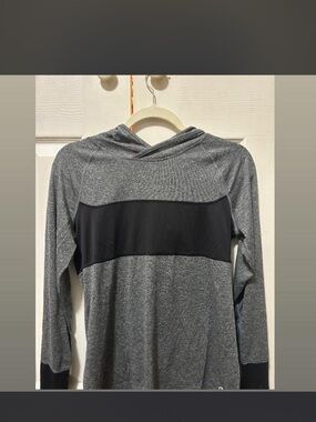 Champion Gray and Black Crewneck Hoodie Sweater